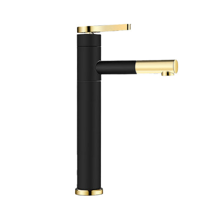 Modern Faucet with Lever Handle and Rotating Spout