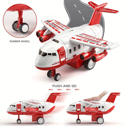 Exciting Airplane Fire Truck Playset with Playmat