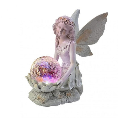 Befez Outdoor Solar Powered Fairy Figurine Decor