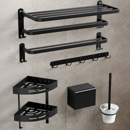 Luxury Black Bathroom Accessory Set Stainless Steel Fixtures