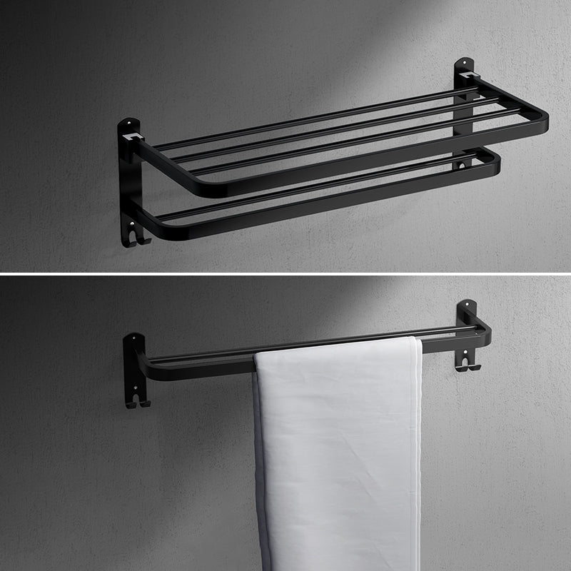 Luxury Black Bathroom Accessory Set Stainless Steel Fixtures