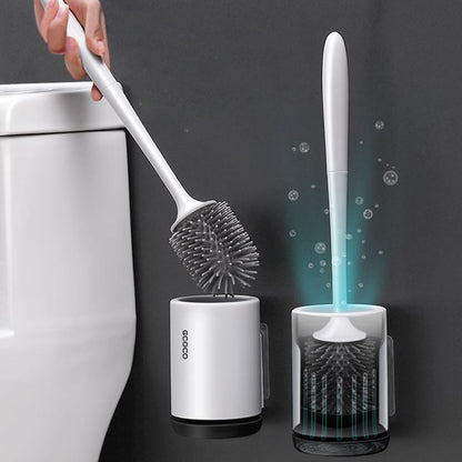 Soft Grip Toilet Brush with Storage Holder