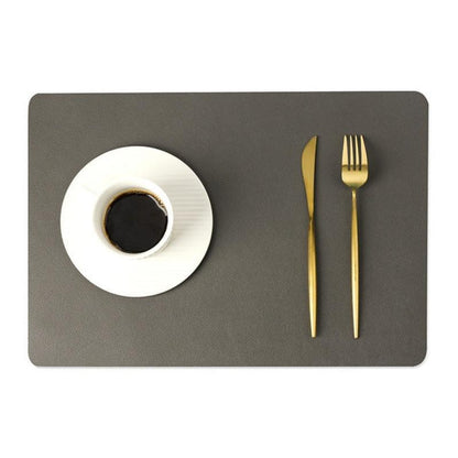 Waterproof Rectangular Table Placemats PU Leather