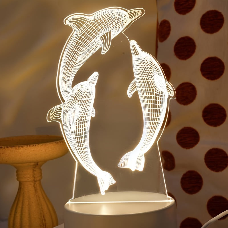 Colorful 3D Optical Table Lamp