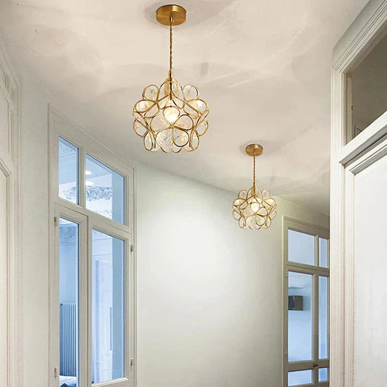 Stylish Floral Glass Hanging LED Light