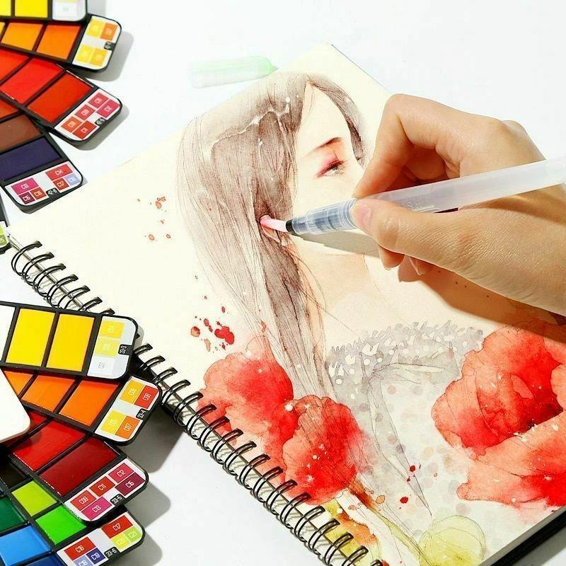 Vibrant Watercolor Gouache Paint Set
