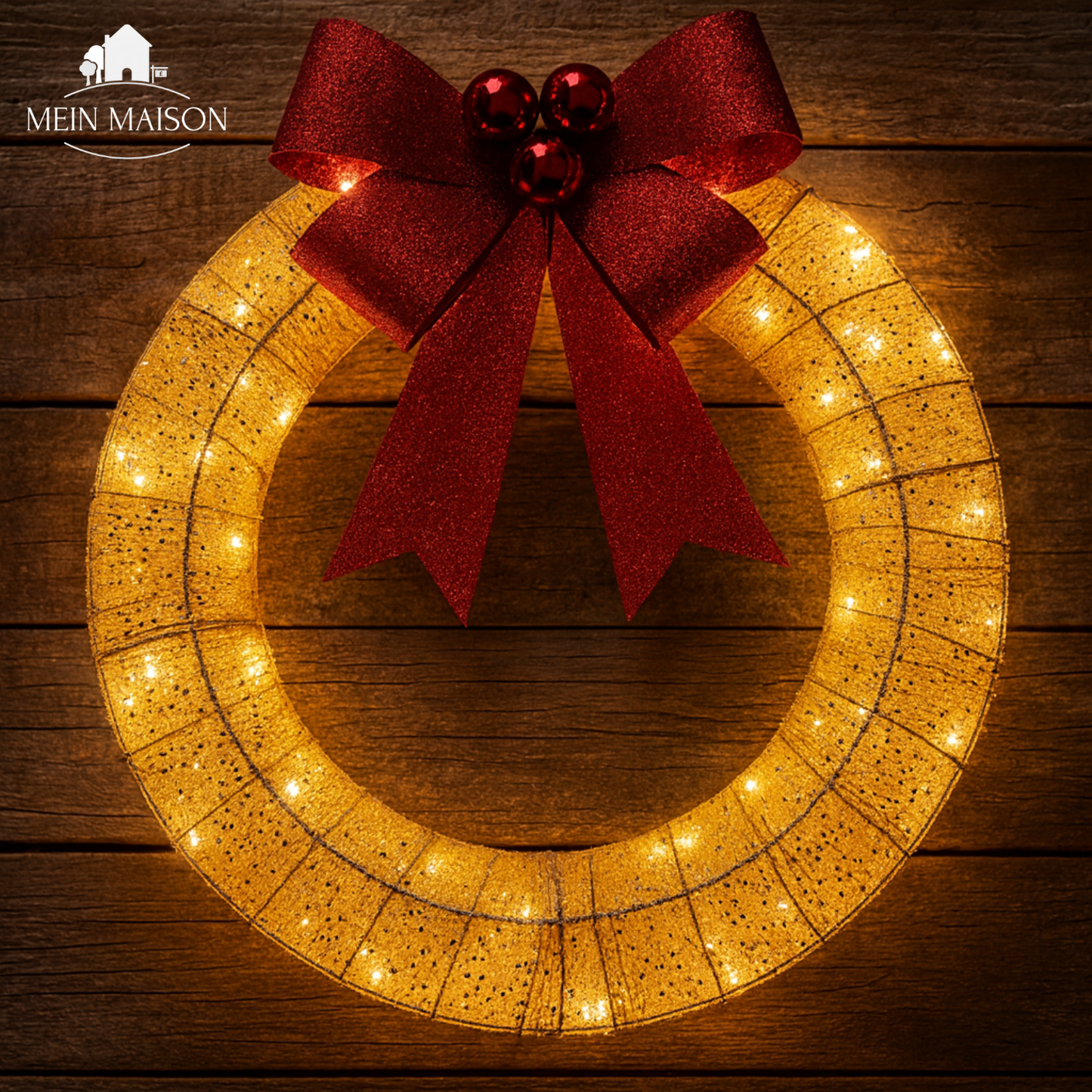 Bright Christmas Wreath Garland Lights