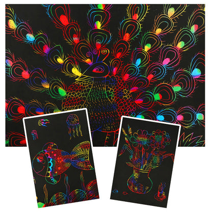 Colorful Scratch Off Card Set with Rainbow Colors