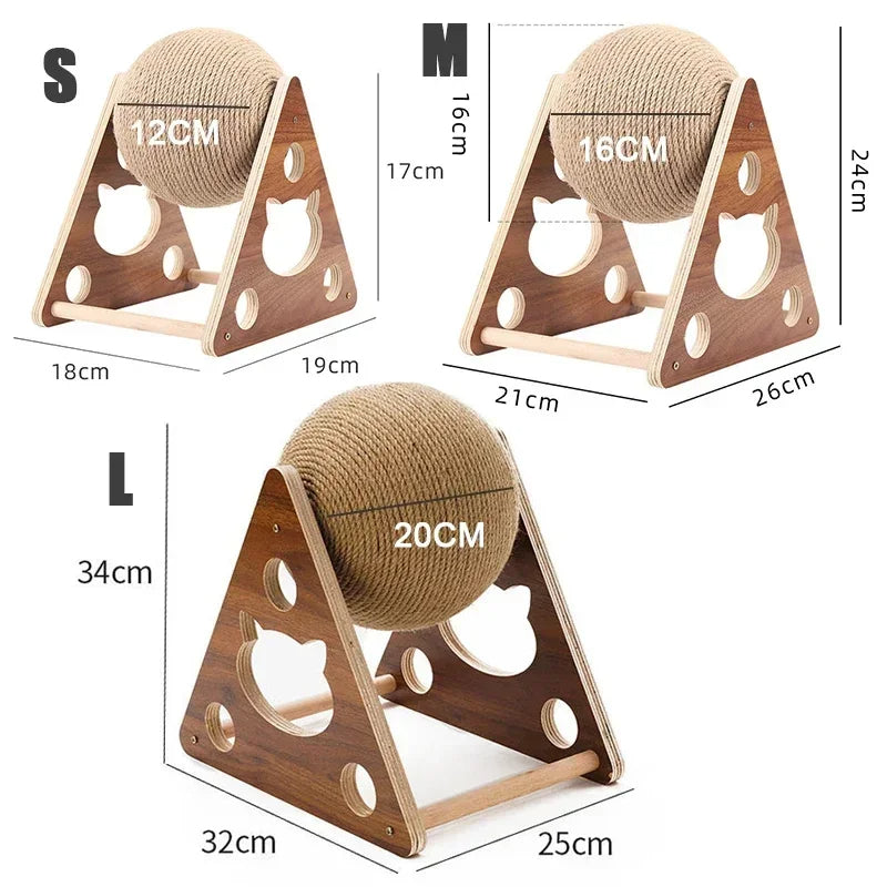 Natural Fiber Cat Scratcher Ball Toy