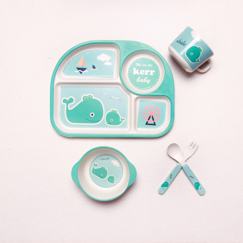 Cute Cloud Baby Dinner Set - Plate, Bowl & Utensils