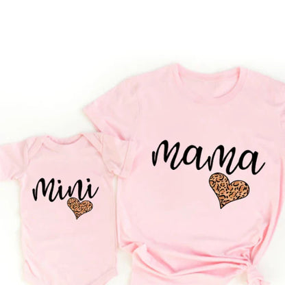 Colorful Mommy & Me Rainbow Tees & Romper Set