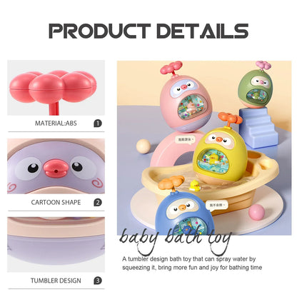 Colorful Bathtub Playset – Fun Rubber Duck Bath Toy