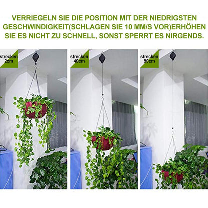 Adjustable Rope Pulley for Hanging Plants and Bird Feeders