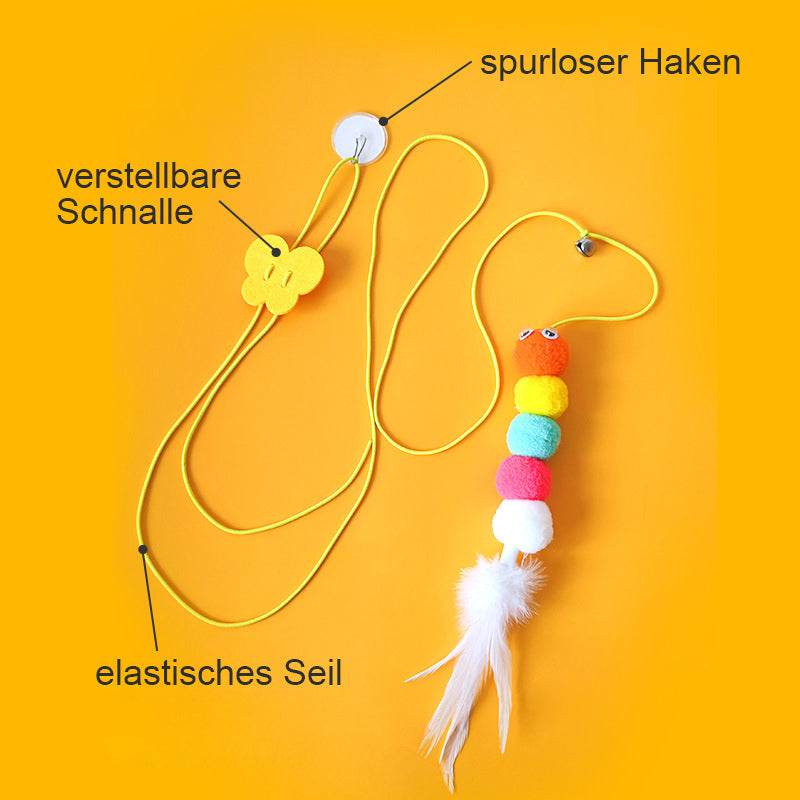Interactive Hanging Kitten Toy Wand