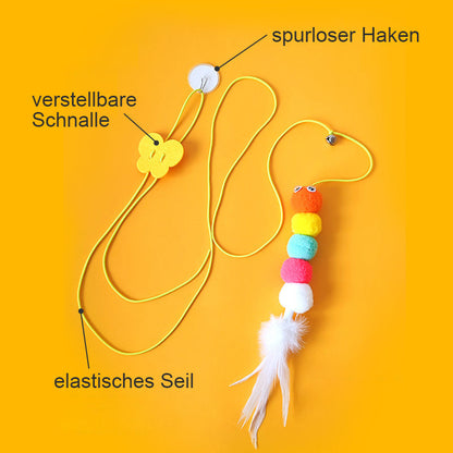 Interactive Hanging Kitten Toy Wand