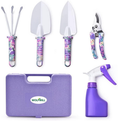 Vibrant 10-Piece Garden Tool Kit with Comfort Grip Handles