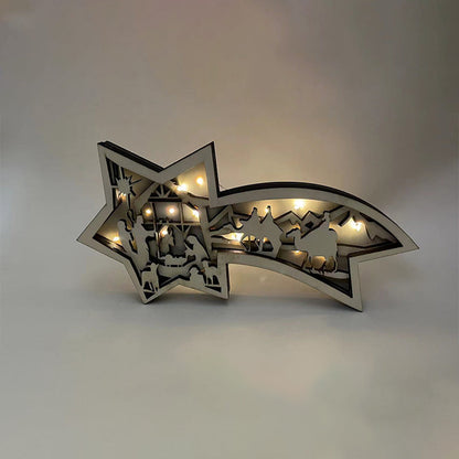Befez | Traditional Wooden LED Xmas Star Lamp