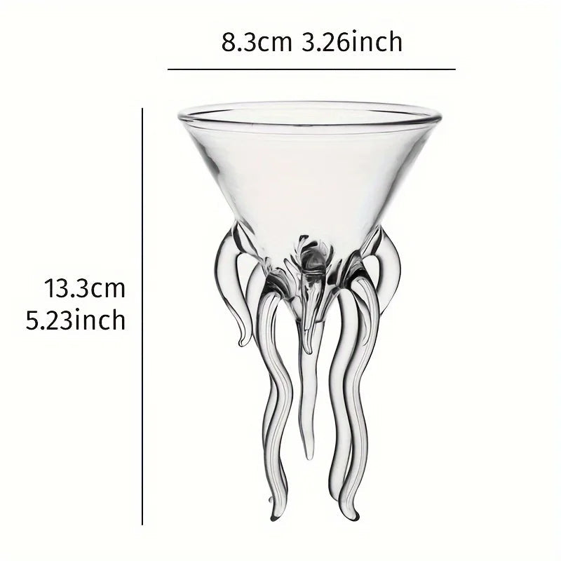 Colorful Ocean Octopus Cocktail Glass