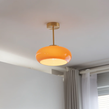 Retro Style Yellow Hanging Lamp