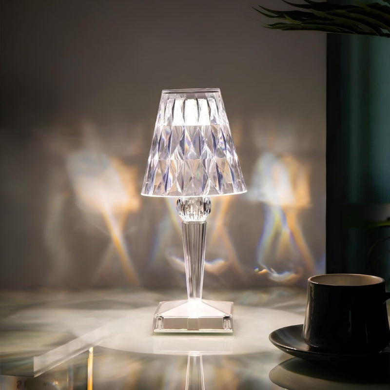 Stylish Glass Table Lamp with Touch Dimmer