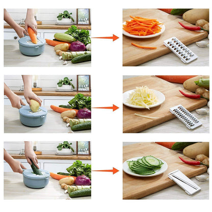 Practical 12-in-1 Kitchen Vegetable Cutter Tool