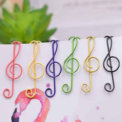 Colorful Metal Paper Clip Music Notes