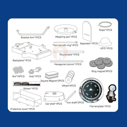 Magnetic Science Kit with Levitating Globe