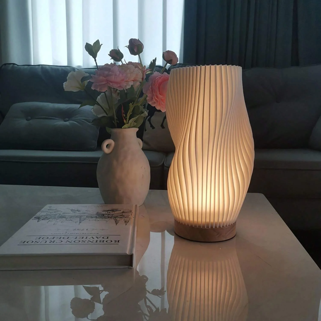 Modern Wave LED Desk Lamp