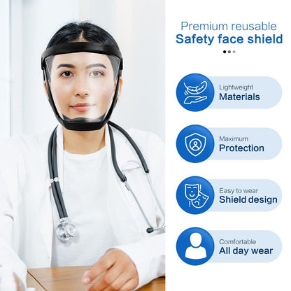 Clear Protective Full Face Mask Shield