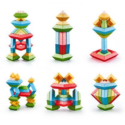 Colorful Kids Stacking Blocks