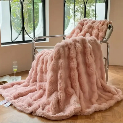Warm Plaid Throw Blanket