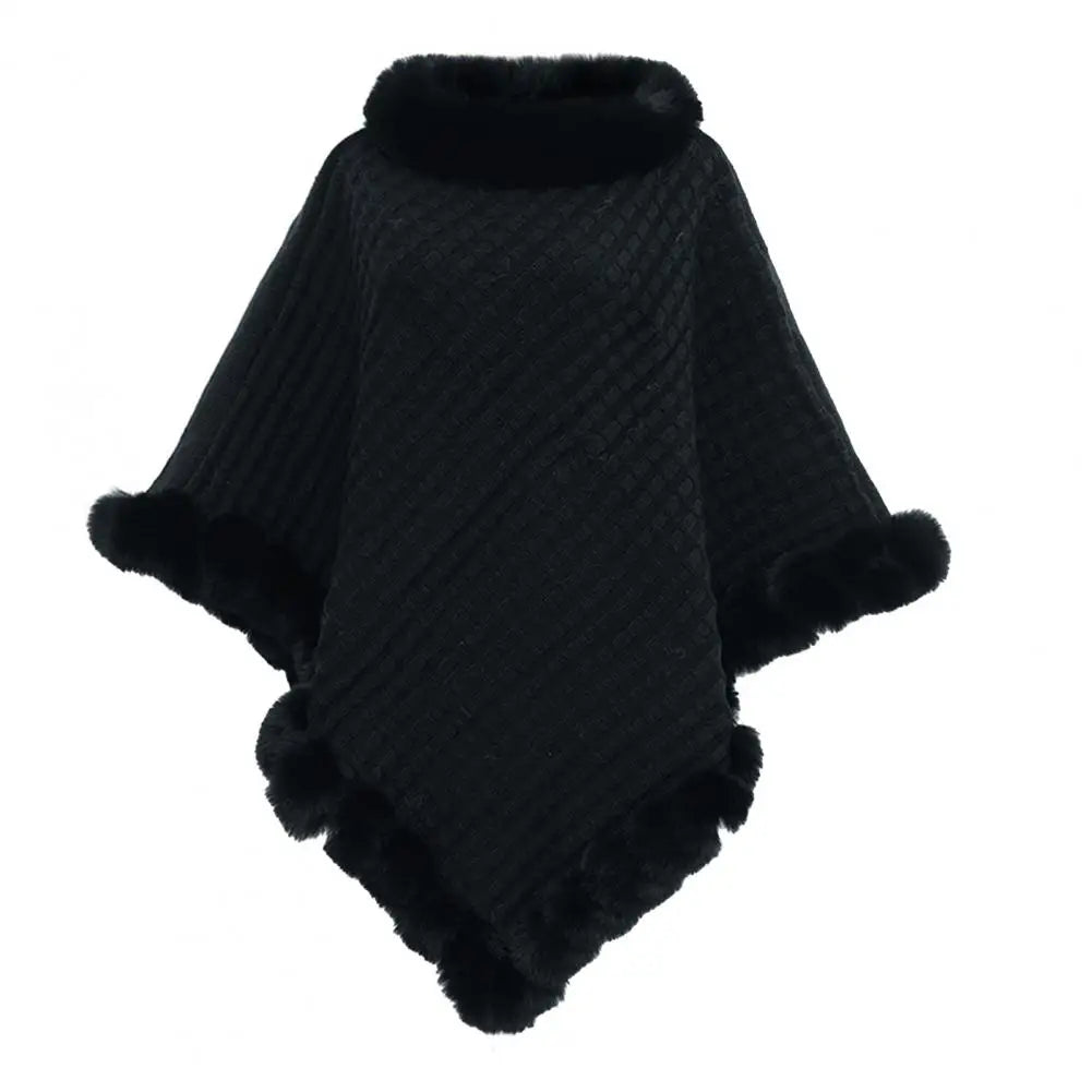 Soft Faux Fur Wrap Cape for Ladies
