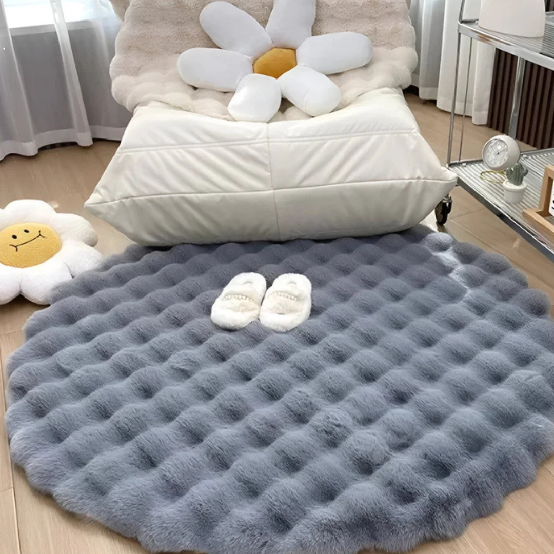 Soft Round Fleece Rug 90x90cm