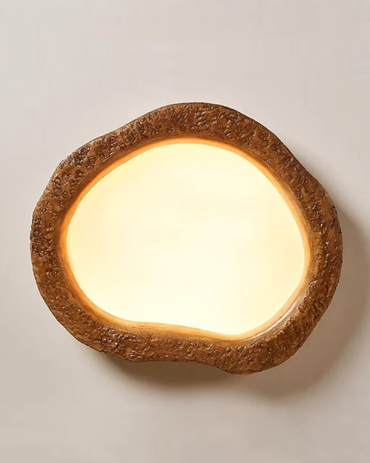 Rustic Wooden Ring Ceiling Light