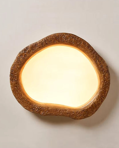 Rustic Wooden Ring Ceiling Light