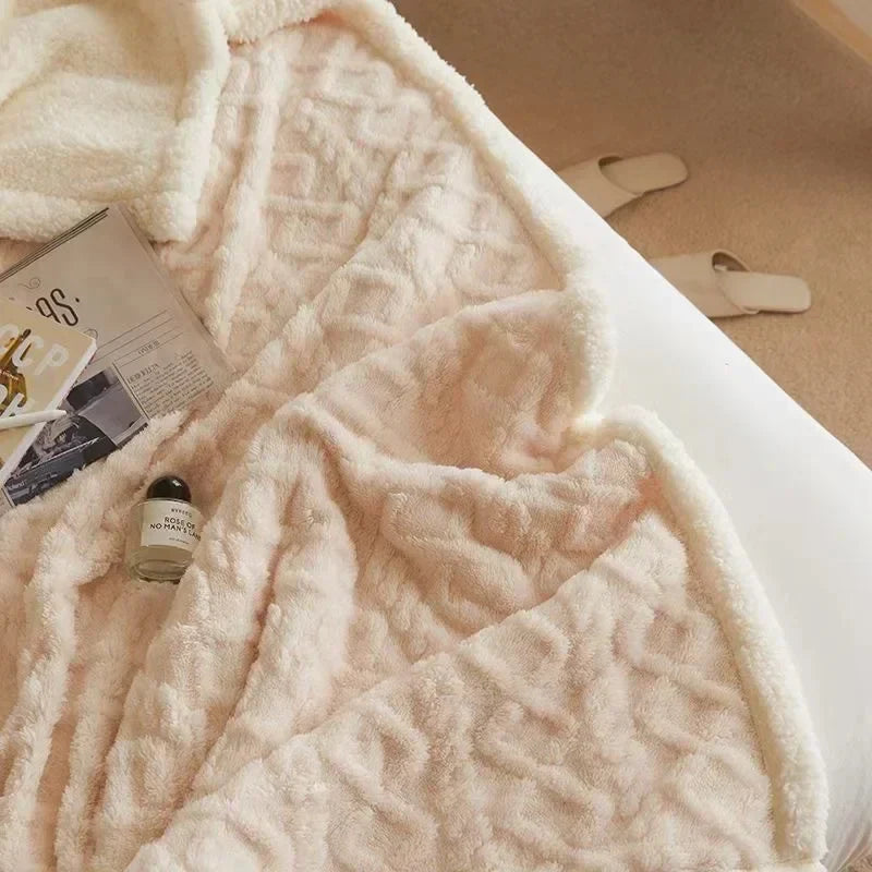 Plush Soft Wool Throw Blanket