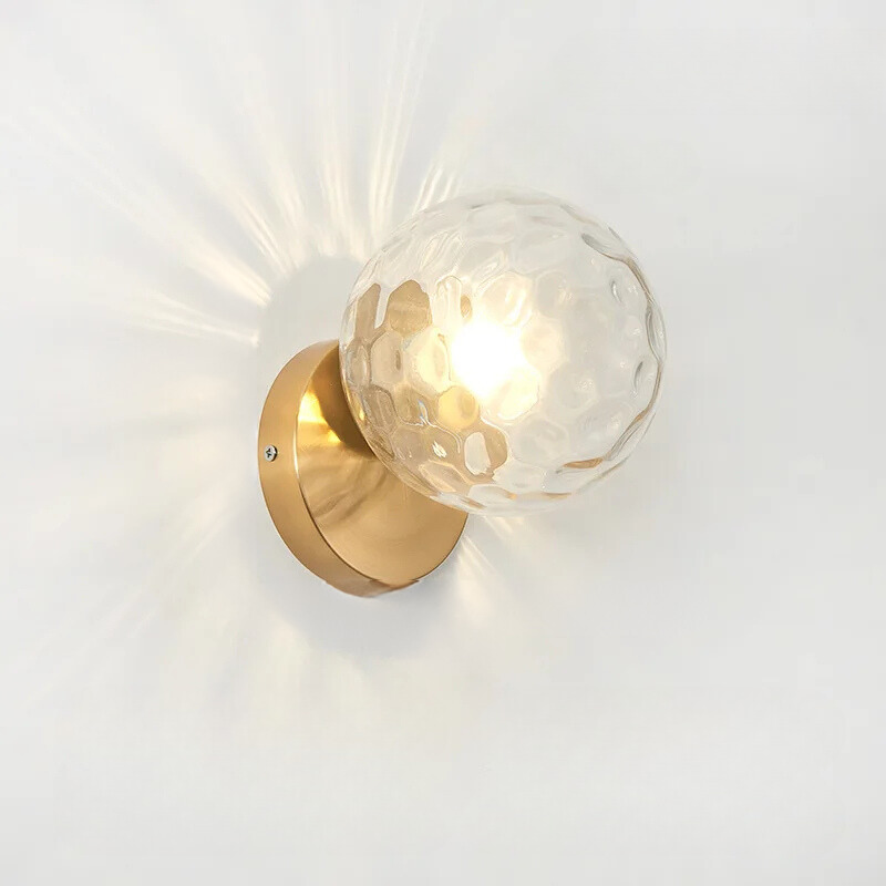 Elegant Gold Glass Wall Light