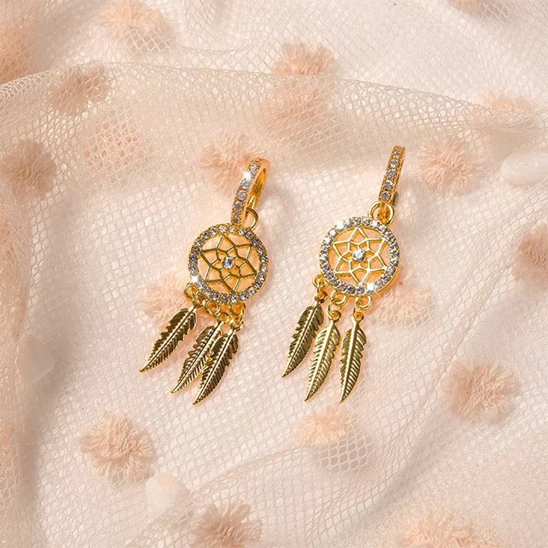 Luxurious 14k Gold Drop Earrings