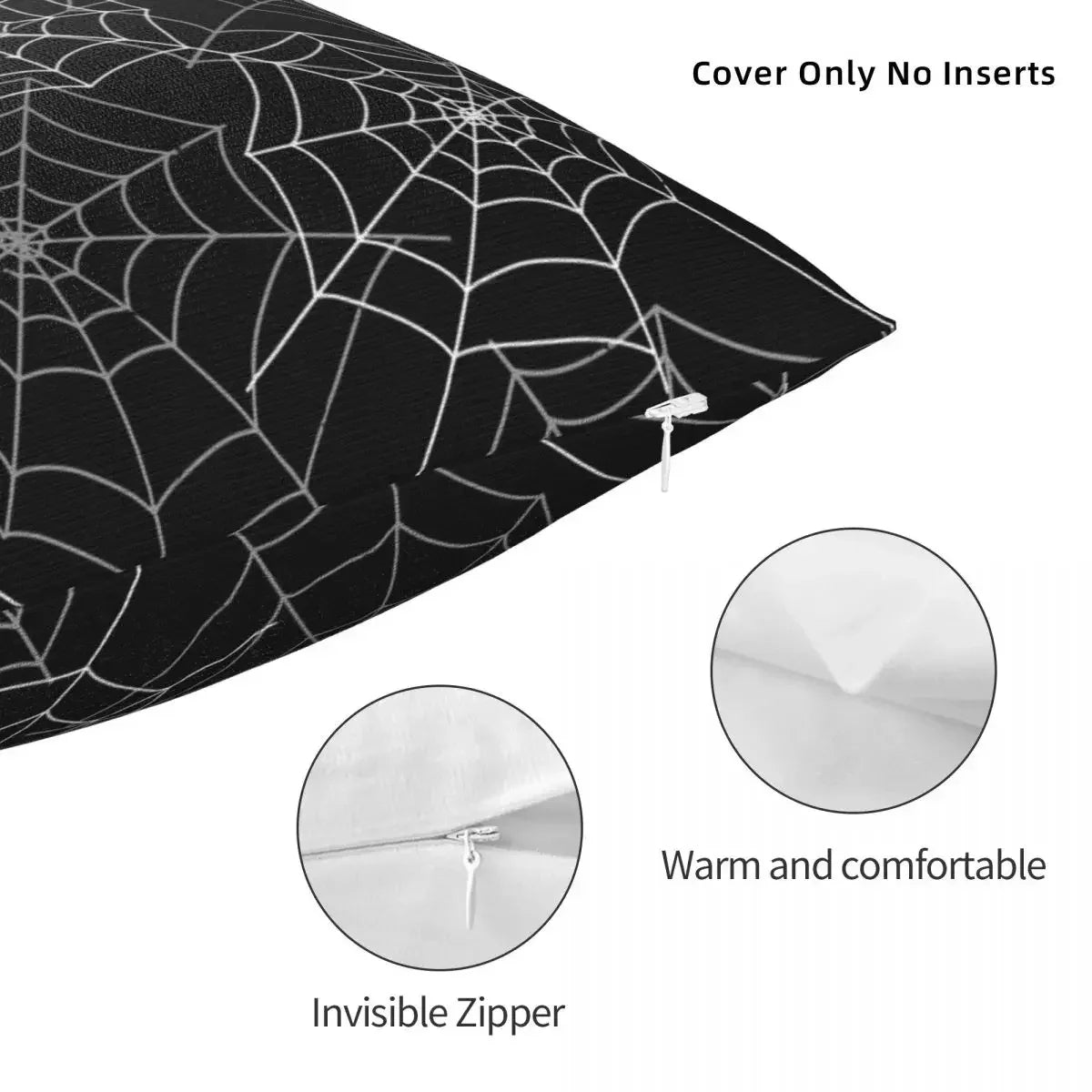Spooky Black White Halloween Pillow Covers