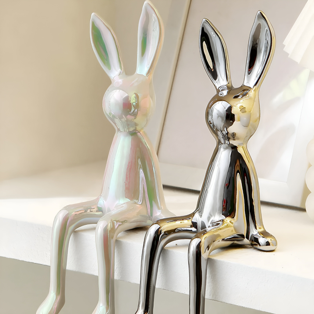 Befez | Glossy White Bunny Decor Figurine