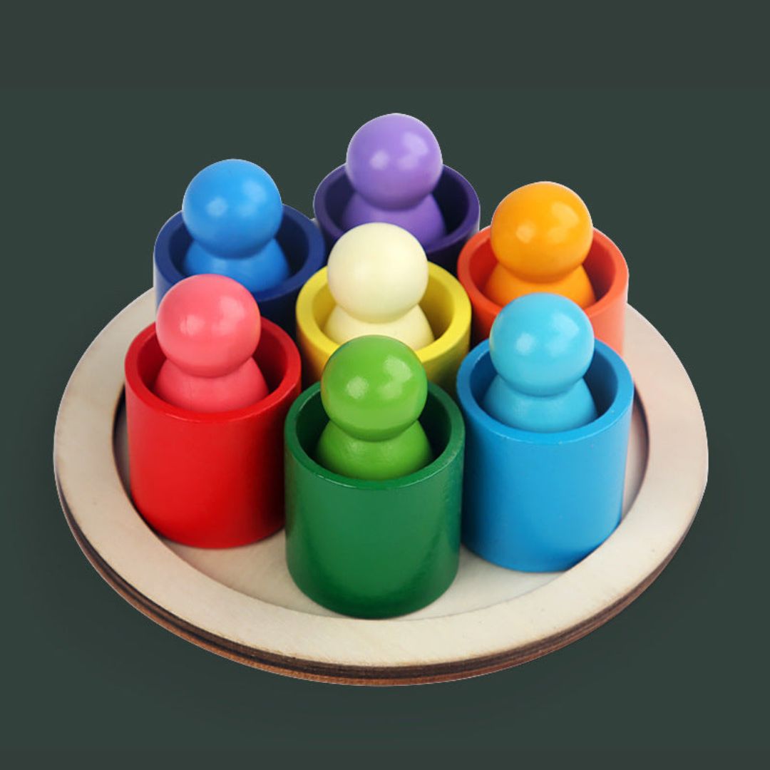 Colorful Wooden Building Blocks for Kids