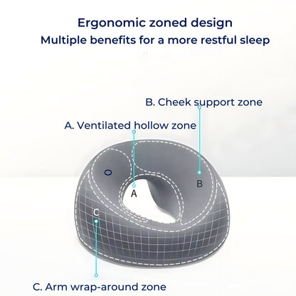 Contoured Memory Foam Face Pillow for Stomach Sleepers