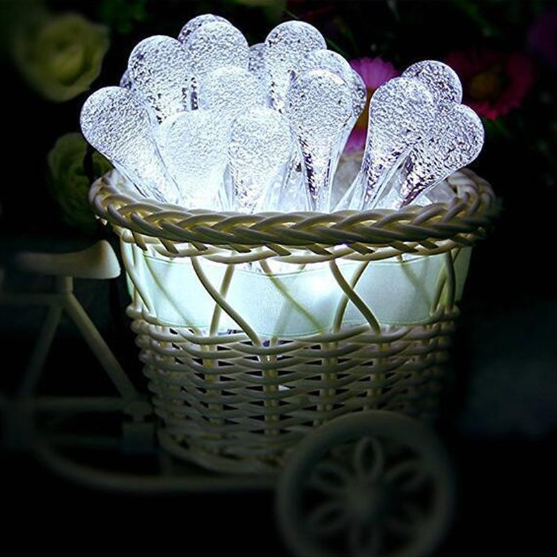 Colorful Solar Powered Water Drop Lights