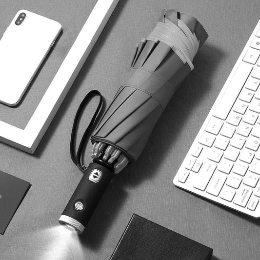 Compact Windproof Umbrella with Reflective Strip - Befez