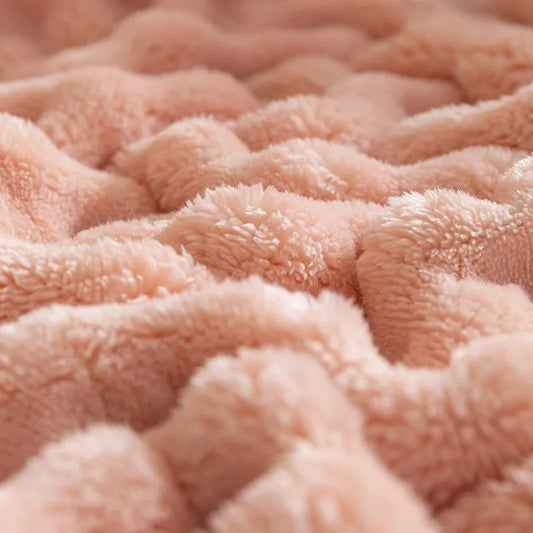 Soft Plush Bubble Fleece Throw Blanket - Befez