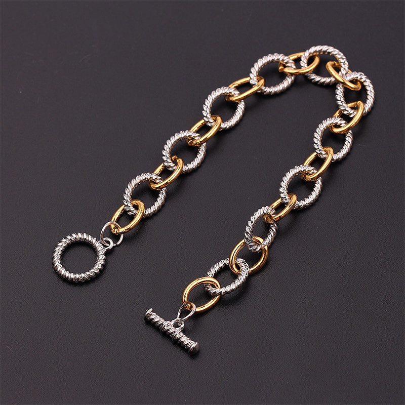Simple Double Twist Bangle Bracelet