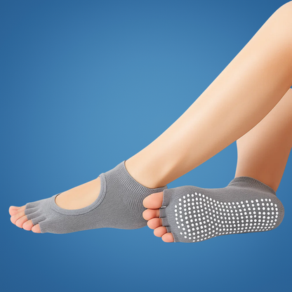 Women's Non Slip Yoga Socks - Breathable Grip Sole