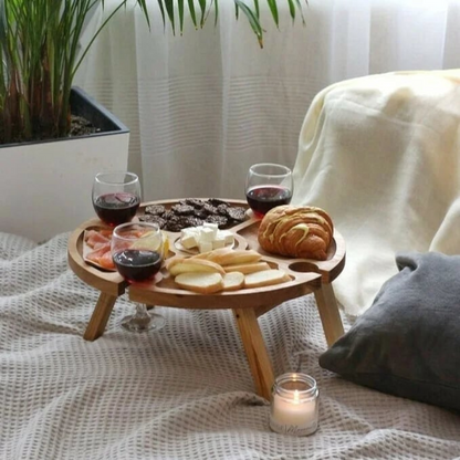 Portable Wine Picnic Table Set