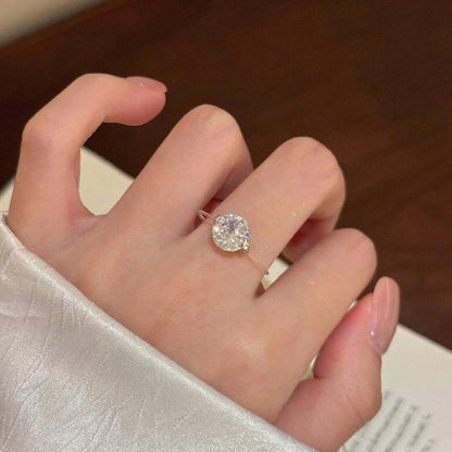 Befez | 1-2 Carat Moissanite Thin Band Engagement Ring