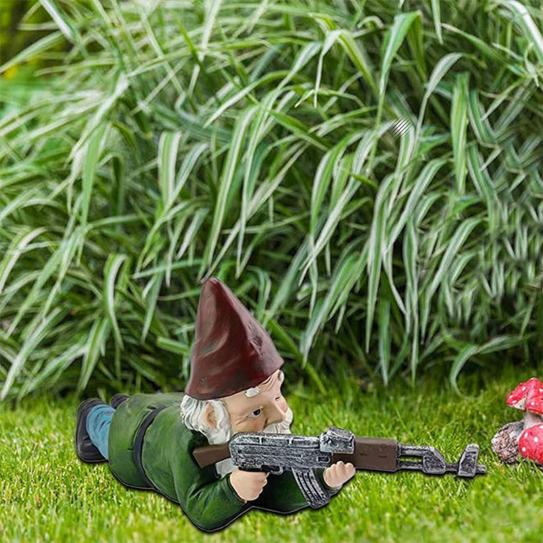 Tough Army Yard Gnome